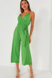 AX Paris Asher Green Wrap Front Jumpsuit