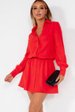 AX Paris Gloria Red Shirt Dress