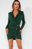 AX Paris Lilyana Green Button Up Blazer Dress
