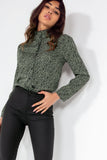 AX Paris Lucinda Green Printed Shirt