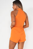 AX Paris Shelby Orange Sleeveless Playsuit