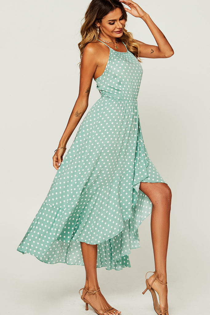 Bethany Mint Polka Dot Midi Dress