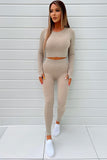 Beverly Stone Ribbed Legging Co Ord