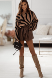 Bianca Tan Animal Print Knit Jumper