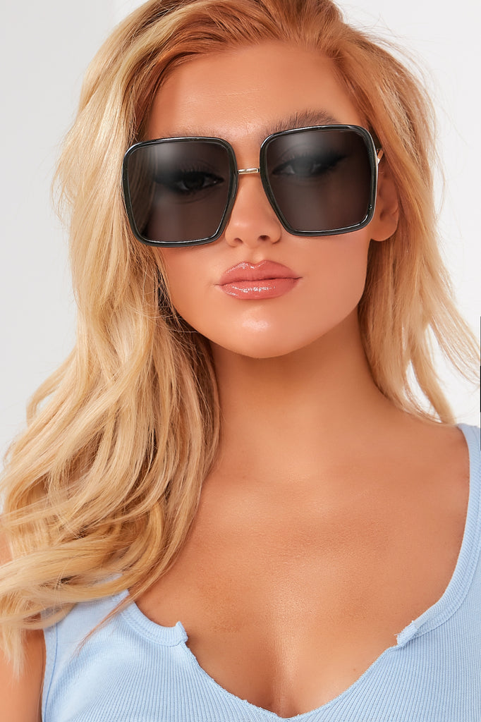 Black Oversized Frame Sunglasses
