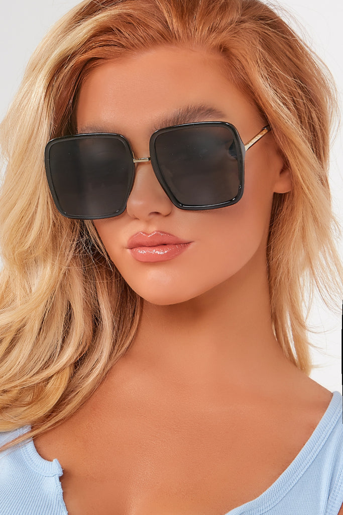 Black Oversized Frame Sunglasses