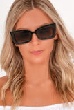 Black Square Cat Eye Sunglasses