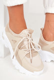 Brandy Stone Panel Chunky Trainers