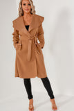 Brynlee Camel Waterfall Belted Coat