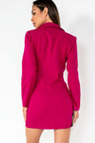 Caragh Magenta Diamante Tassel Blazer Dress