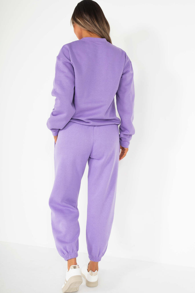 Carolina Purple Oversized Jogger Co-Ord