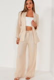 Caylee Sand Linen Blazer