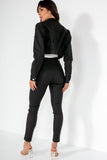 Chantel Black Wax Cropped Jacket