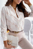 Clara White Chain Print Shirt