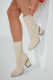 Clodagh Cream Sock Boot