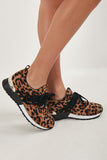 Dotty Leopard Print Lace Up Trainers