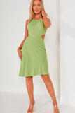 Dream Green Cut Out Back Dress