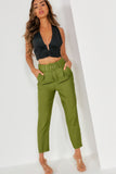 Dypna Green Belted Cigarette Trousers