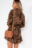 Edie Brown Leopard Print Shirt Dress