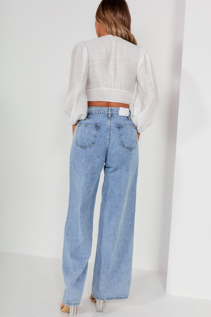 Eliza Blue Wide Leg Jeans