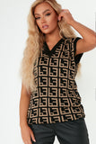 Ella Black Aztec Knit Pullover