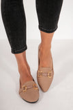 Emmaline Camel Buckle Loafers