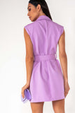 Fergie Lilac Belted Blazer Dress