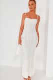 Fleur Cream Knit Maxi Dress