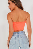 Genna Orange Slinky Crop Top