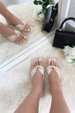 Giorgia Stone Square Toe Flat Sandals