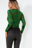 Girl In Mind Elouise Green Printed Bodysuit