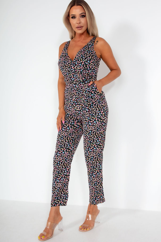 Girl In Mind Emani Multi Spot Print Jumpsuit