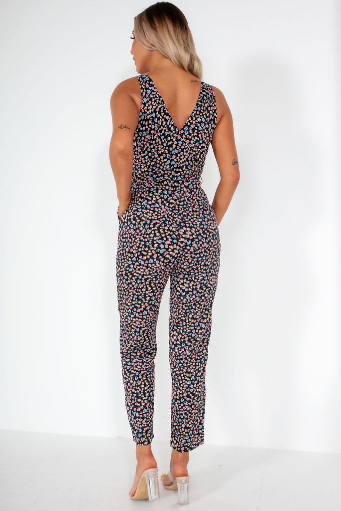 Girl In Mind Emani Multi Spot Print Jumpsuit