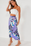 Girl In Mind Emily Lilac Floral Patchwork Wrap Skirt