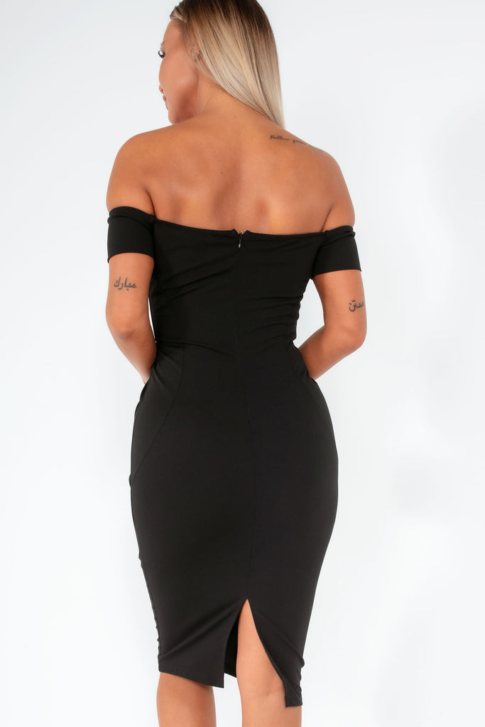 Girl In Mind Halo Black Twist Detail Dress