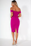 Girl In Mind Halo Magenta Twist Detail Dress