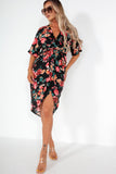 Girl In Mind Siena Black Floral Wrap Dress