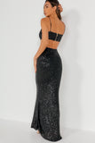 Grace Black Sequin Maxi Dress