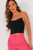 Gwen Black Bandeau Corset Top