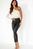 Jalis Black Wax High Waisted Trousers