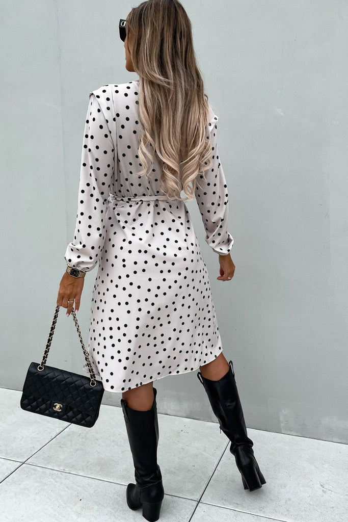 Jay White Polka Dot Midi Dress