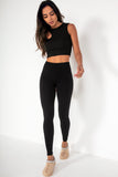 Jemma Black Cut Out Crop Top