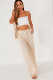 Jude Stone Linen High Waist Trousers