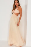 Kaiden Cream Cut Out Maxi Dress