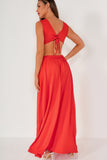 Kaiden Orange Cut Out Maxi Dress