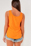 Kali Orange Sleeveless Top