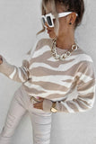 Kaliah Stone Animal Print Knitted Jumper