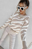 Kaliah Stone Animal Print Knitted Jumper