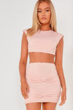 Liberty Pink Slinky Skirt Co Ord