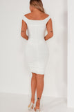 Liya White Slinky Mini Dress